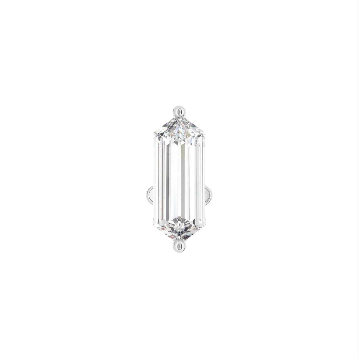 18K Fancy Cut Diamond Stud Earrings — TOP