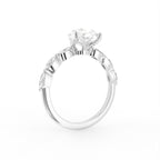 18K Bespoke Pear Diamond Engagement Ring — 3D VIEW