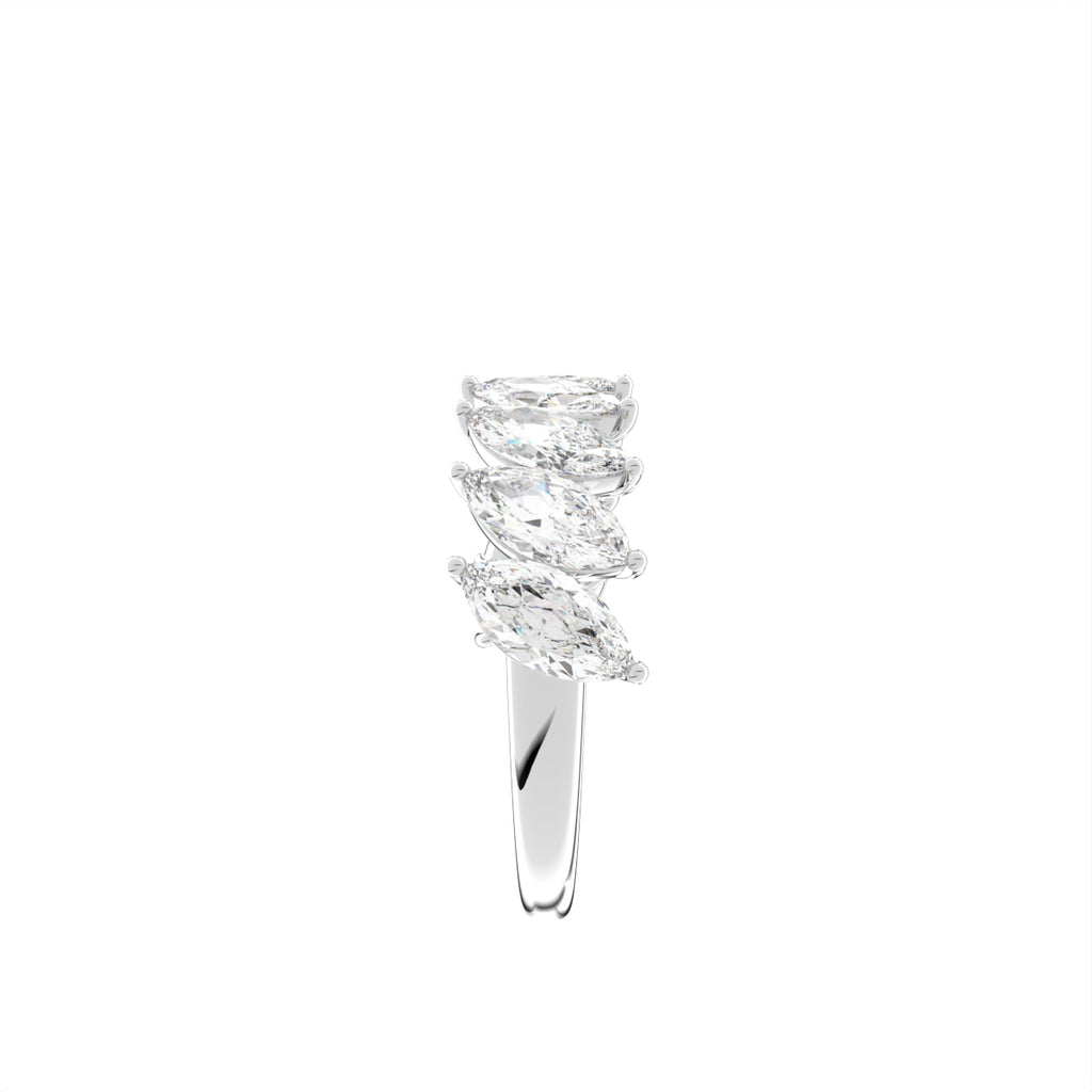 vimg:FJ4665|vimg:FJ4672|vimg:FJ4673|14K White Gold Eternity Marquise Diamond Ring — SIDE