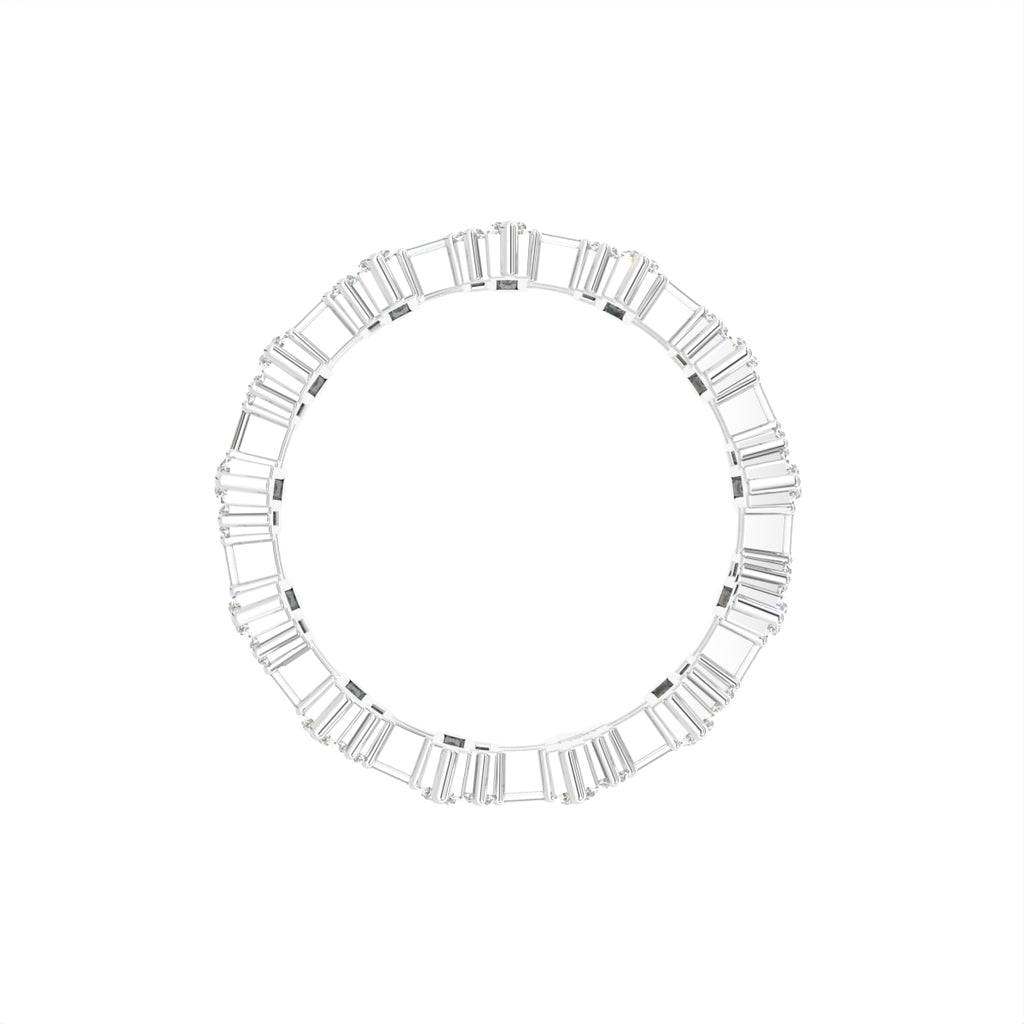 18K Baguette Eternity Diamond Ring — FRONT