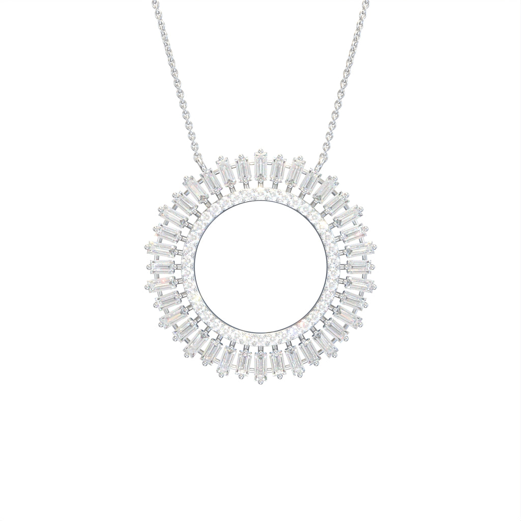 18K Abstract Diamond Pendant — FRONT