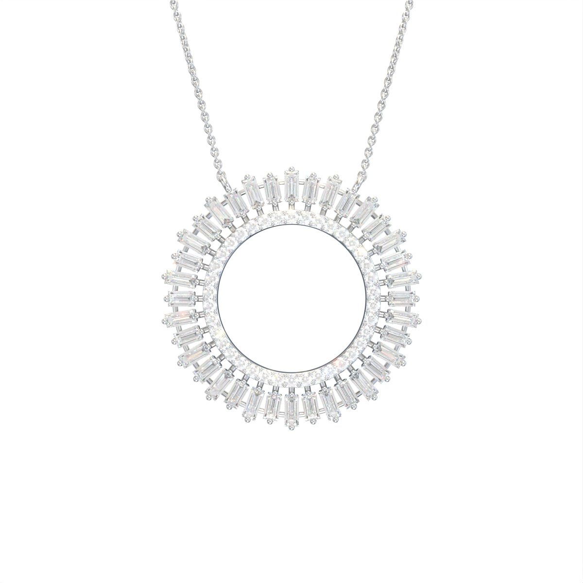 18K Abstract Diamond Pendant — FRONT