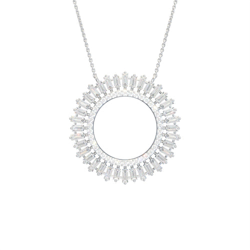 18K Abstract Diamond Pendant — FRONT