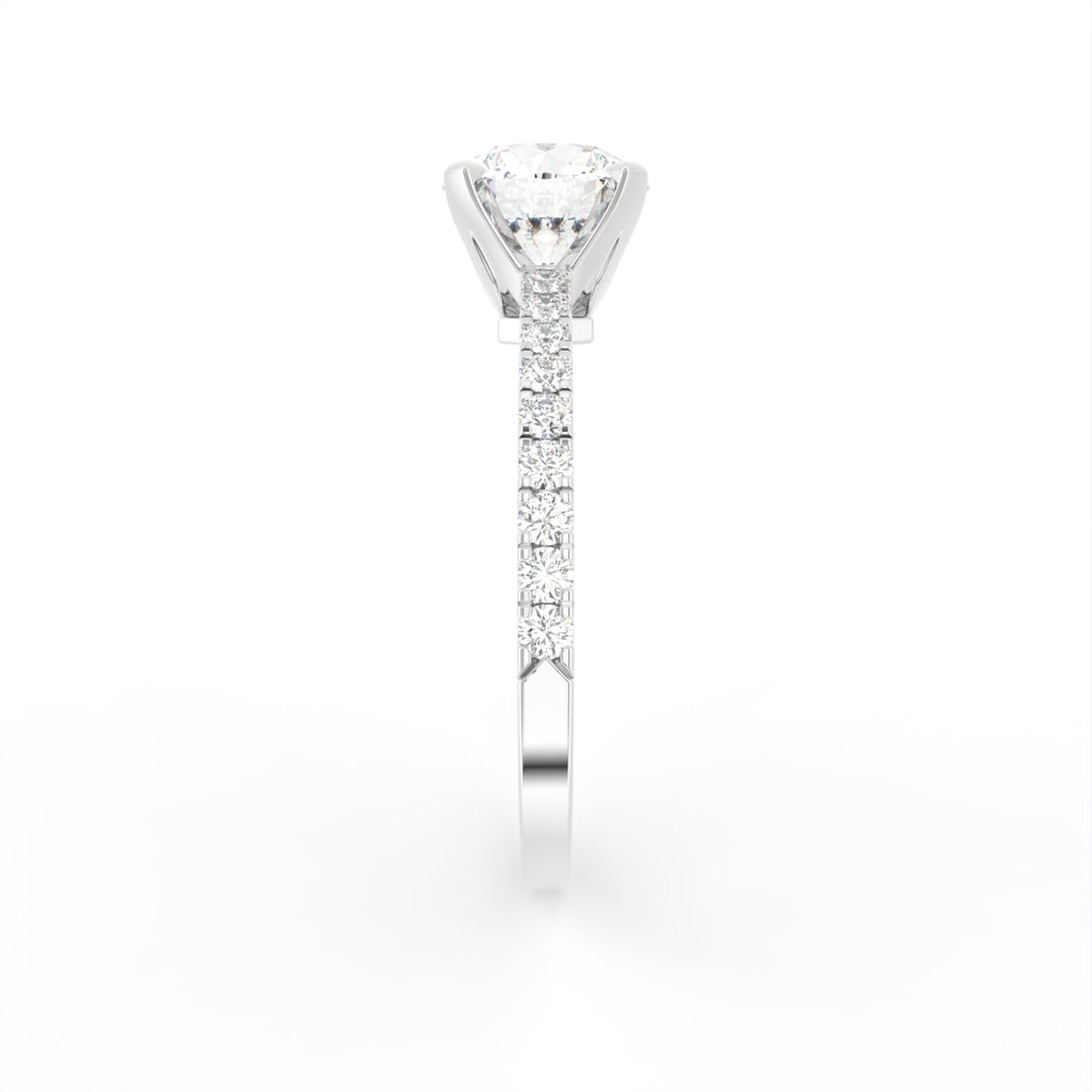 vimg:FJ6316|vimg:FJ6326|vimg:FJ6329|vimg:FJ5291|vimg:FJ3409|vimg:FJ3425|vimg:FJ6328|18K Round Diamond Engagement Ring — SIDE
