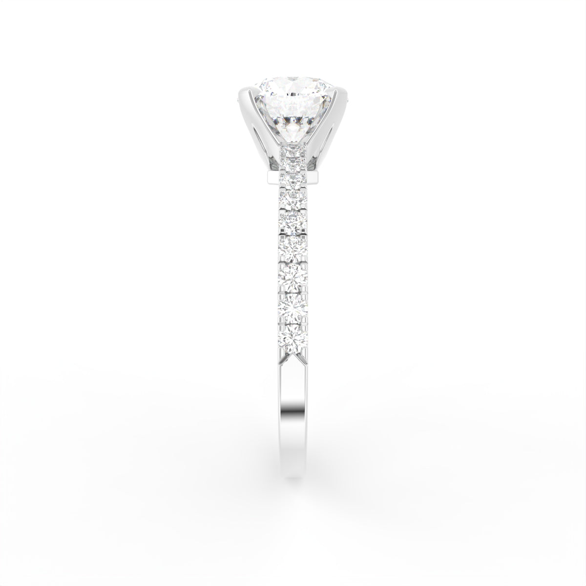 vimg:FJ6316|vimg:FJ6326|vimg:FJ6329|vimg:FJ5291|vimg:FJ3409|vimg:FJ3425|vimg:FJ6328|18K Round Diamond Engagement Ring — SIDE