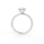 18K Solitaire Round Diamond Engagement Ring — FRONT