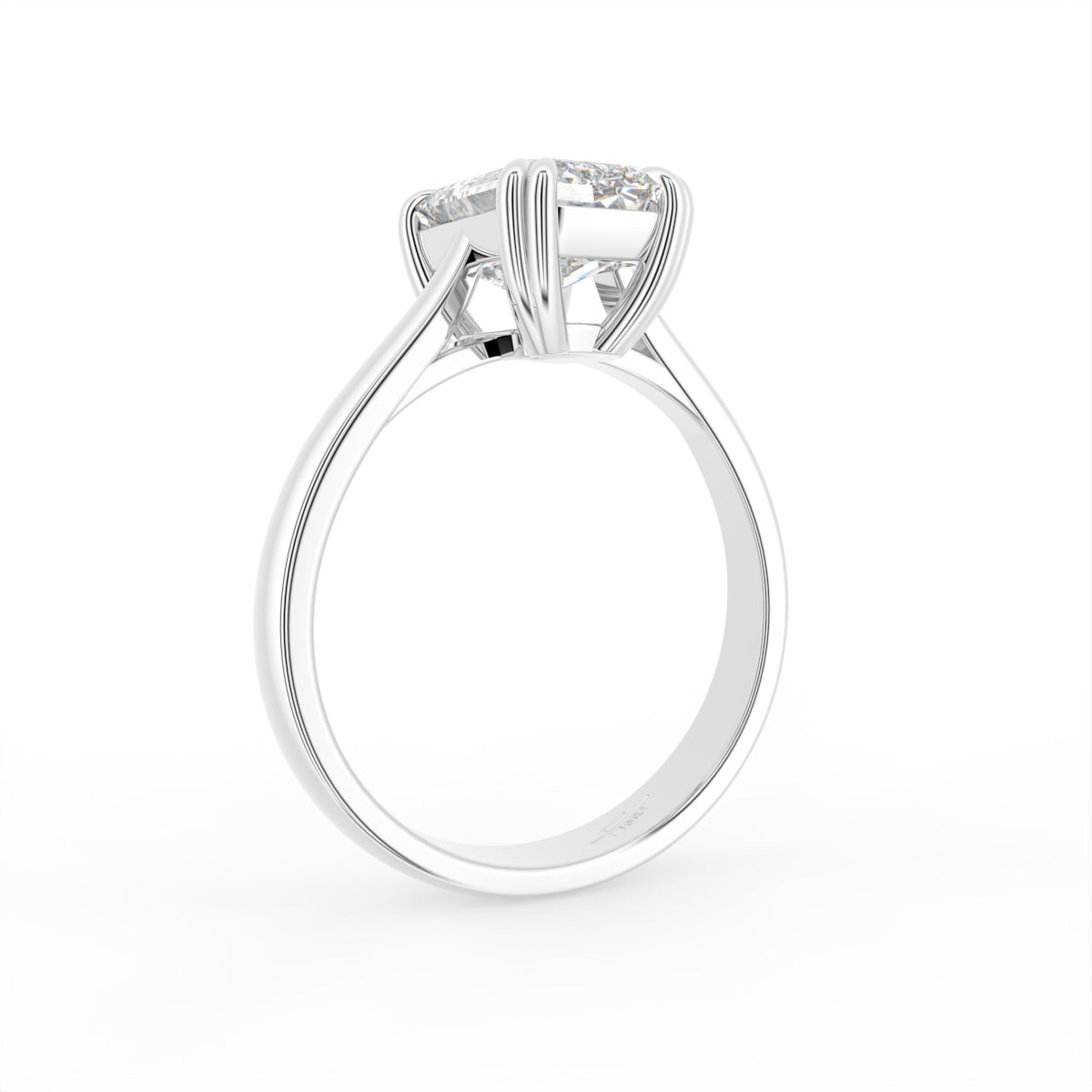18K Solitaire Diamond Engagement Ring — 3D VIEW
