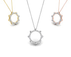 18K Sun Diamond Pendant — 3 COLOR