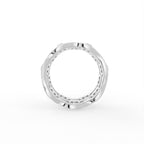 Sterling Silver Diamond Ring — FRONT/BACK