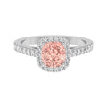 vimg:Z00239|18K Halo Cushion Diamond Ring — TOP