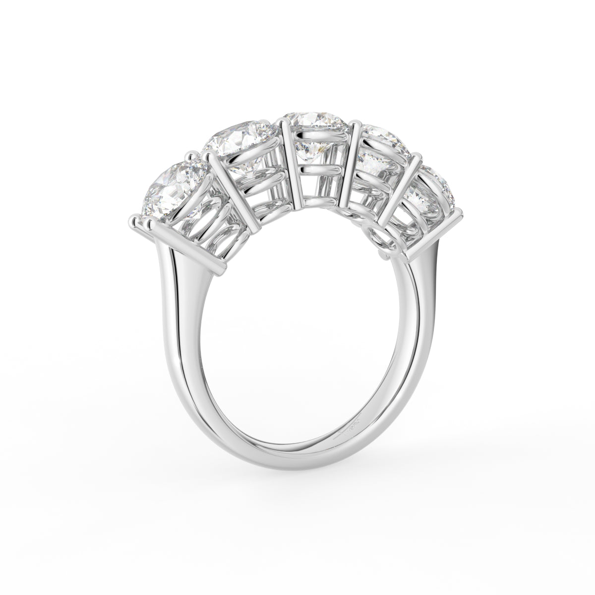 18K Eternity Round Diamond Ring — 3D VIEW