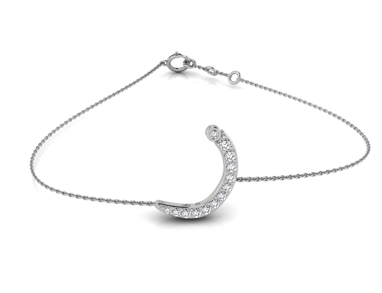 18K Arabic Alphabet Diamond Bracelet — TOP