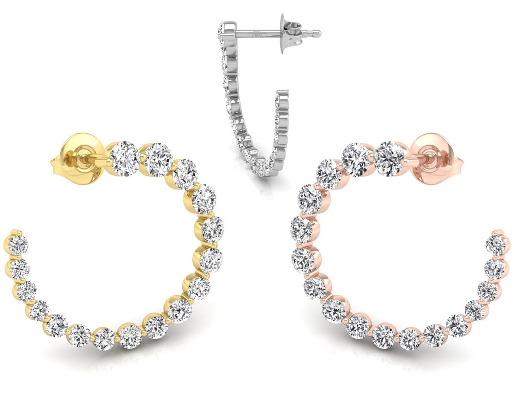 18K Bespoke Diamond Earrings — 3 COLOR
