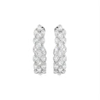 18K Marquise Diamond Hoop Earrings — TOP