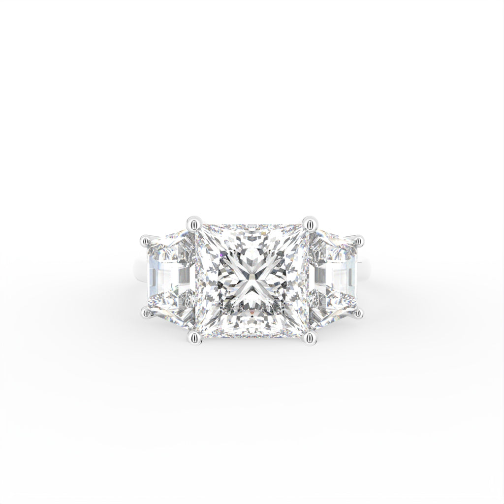 vimg:Z00310|18K Trilogy Princess Diamond Ring — TOP