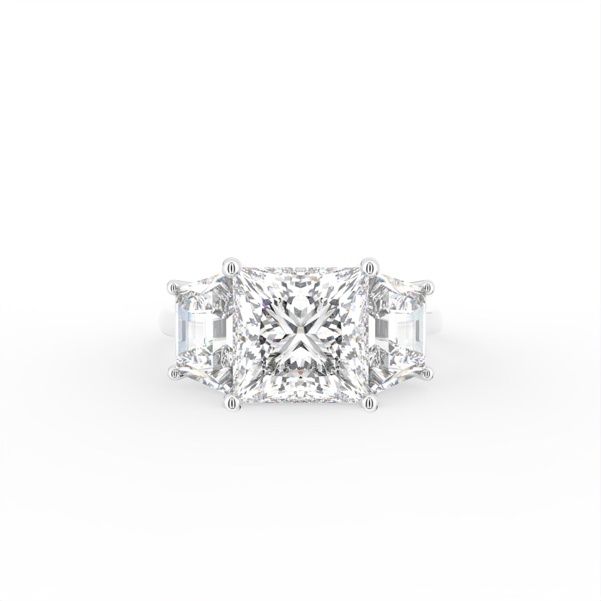 vimg:Z00310|18K Trilogy Princess Diamond Ring — TOP
