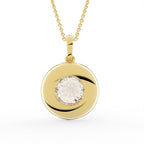 Sterling Silver Diamond Pendant — FRONT/BACK