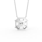 vimg:Z01078|18K Bespoke Princess Diamond Pendant — BACK