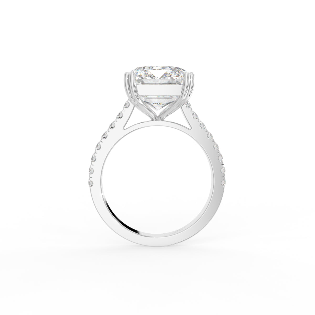 18K Solitaire Radiant Diamond Ring — FRONT