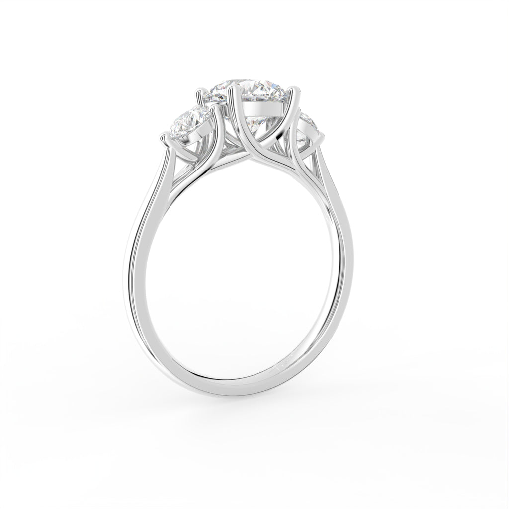 18K Trilogy Diamond Ring — 3D VIEW