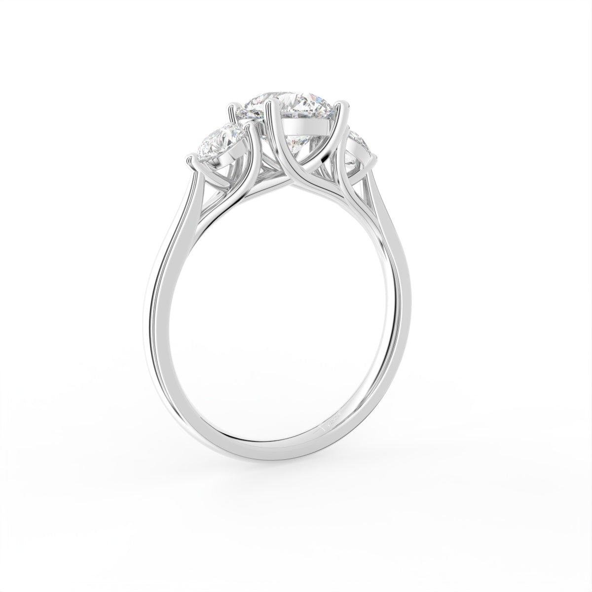 18K Trilogy Diamond Ring — 3D VIEW