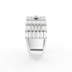 18K White Gold Round Diamond Eternity Ring — SIDE