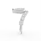 Sterling Silver Pear Diamond Ring — 3D / RIGHT