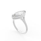 Sterling Silver Marquise Diamond Ring — IMAGE URL