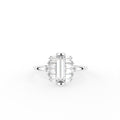 14K White Gold Baguette Diamond Ring — TOP