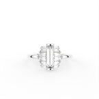 14K White Gold Baguette Diamond Ring — TOP