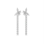 18K Butterfly Diamond Drop Earrings — TOP