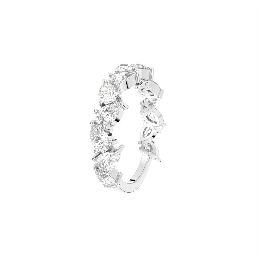 18K Eternity Pear Diamond Ring — 3D VIEW