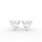 18K Trillion Solitaire Diamond Earrings — TOP