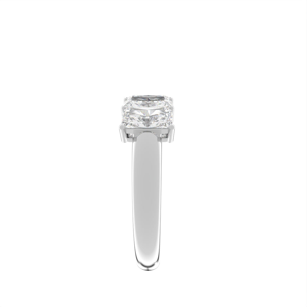 vimg:FJ3875|vimg:FJ3876|14K White Gold Eternity Emerald Diamond Ring — SIDE