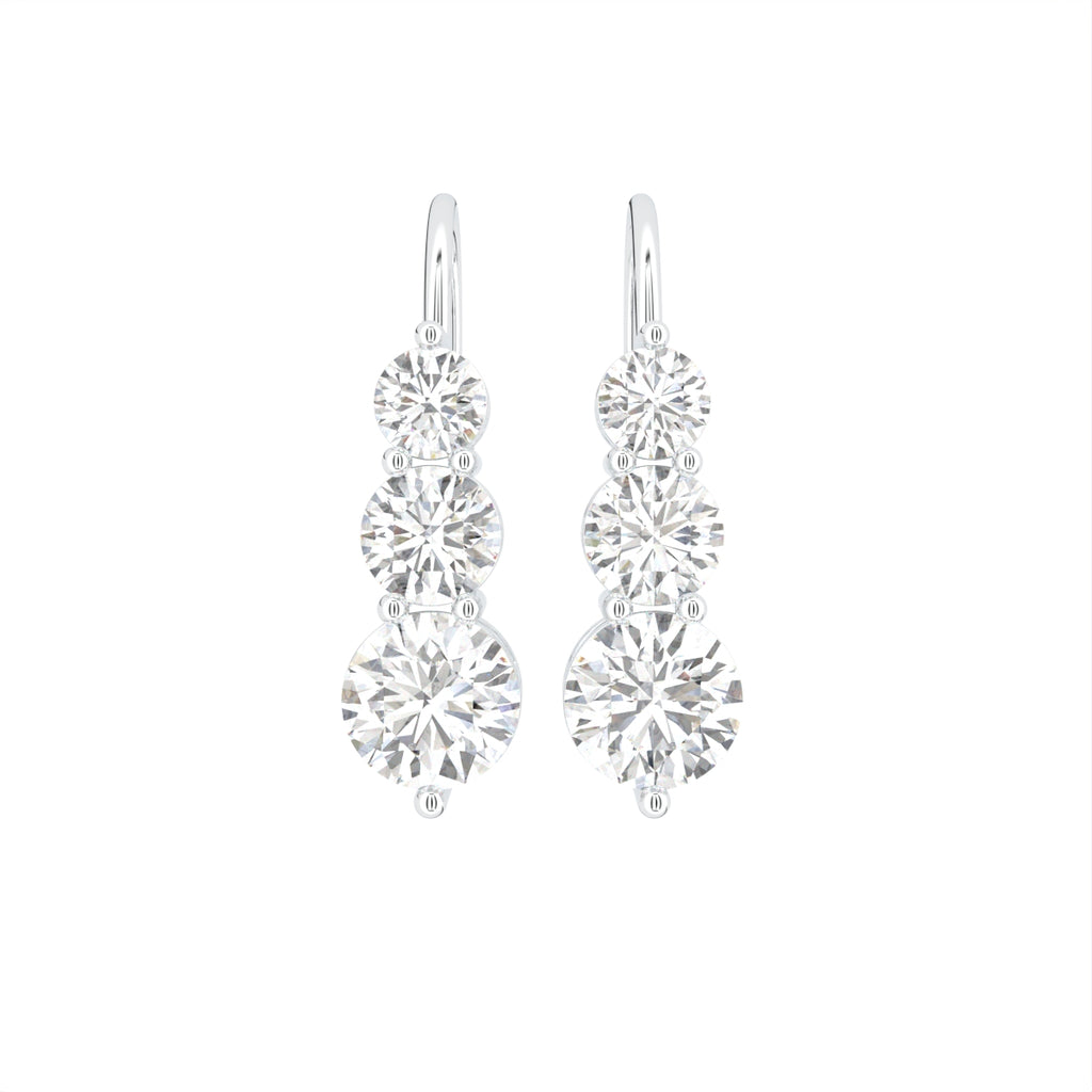 18K Diamond Drop Earrings — TOP