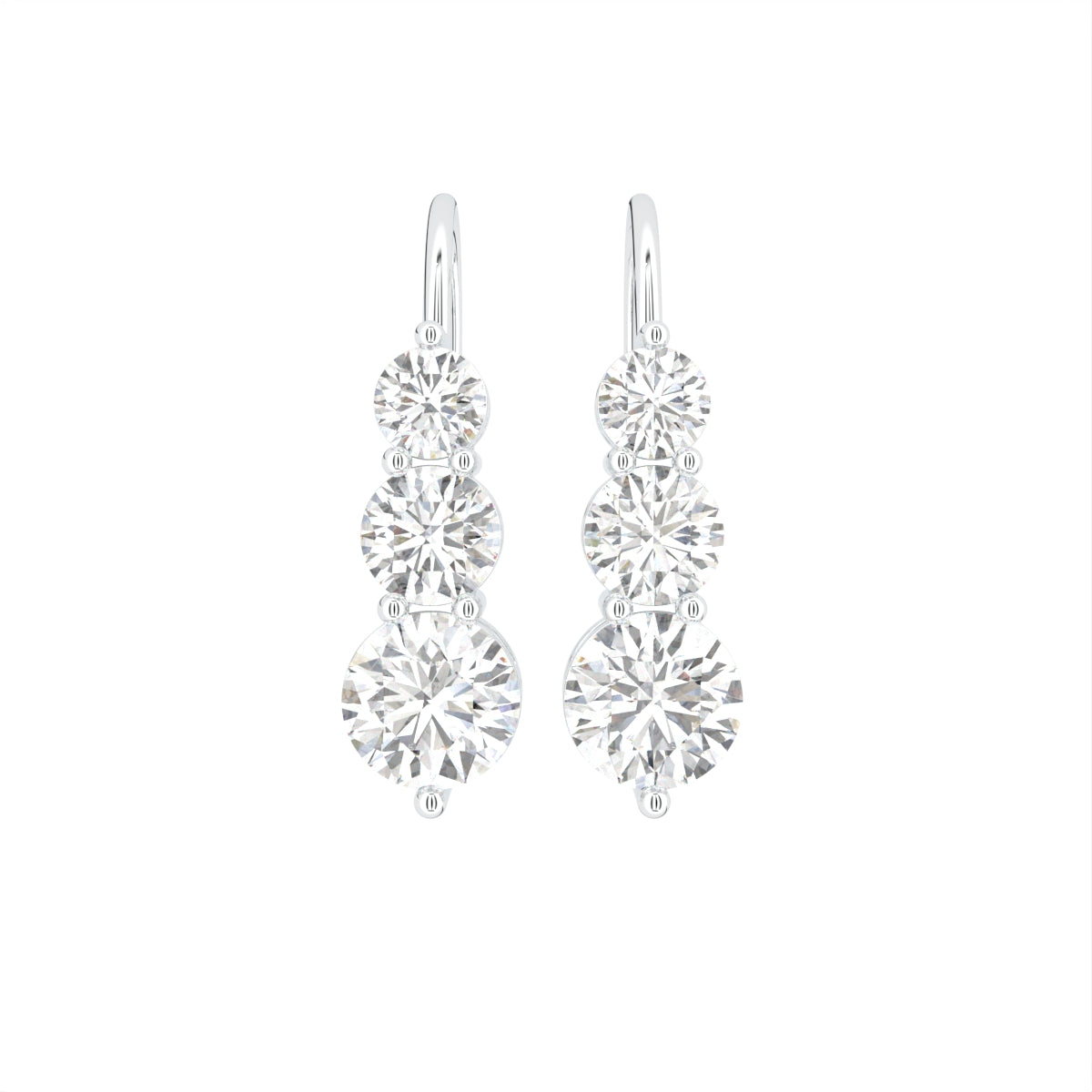 18K Diamond Drop Earrings — TOP
