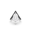 18K Marquise Chevron Diamond Ring — TOP