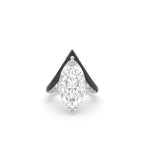 18K Marquise Chevron Diamond Ring — TOP