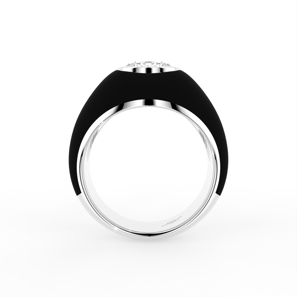 vimg:FJ4689|vimg:FJ4847|vimg:FJ4690|vimg:FJ2218|14K White Gold Bespoke Cushion Diamond Ring — FRONT
