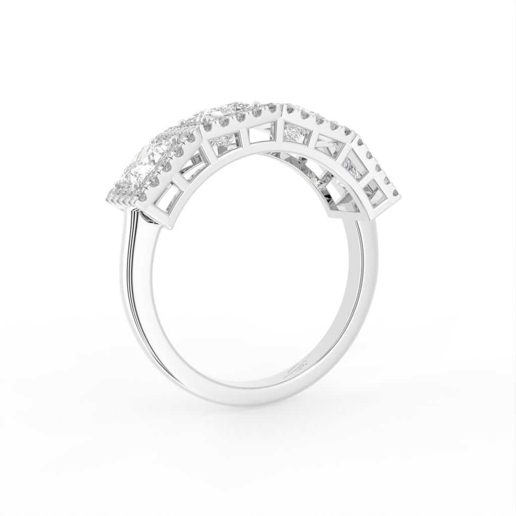18K Bespoke Pave Diamond Ring — 3D VIEW