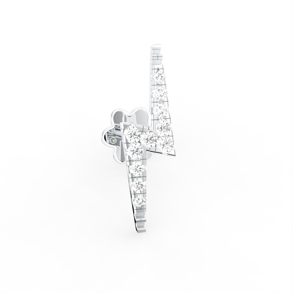 vimg:FJ3777|vimg:FJ3778|vimg:FJ4163|14K Round Diamond Piercing Earrings — 3D VIEW