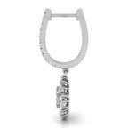 18K Drop Diamond Earrings — SIDE VIEW