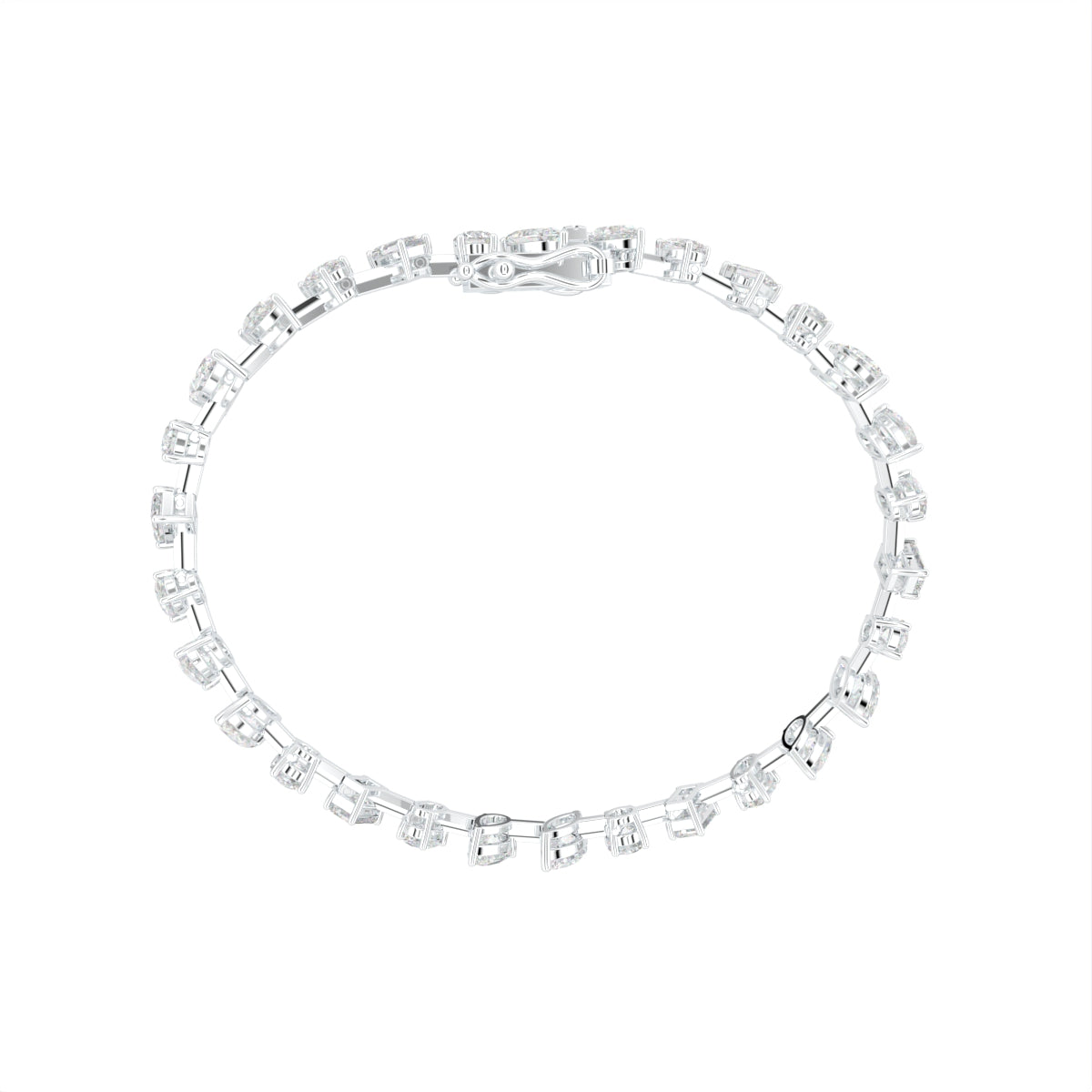 18K Tennis Diamond Bracelet — FRONT