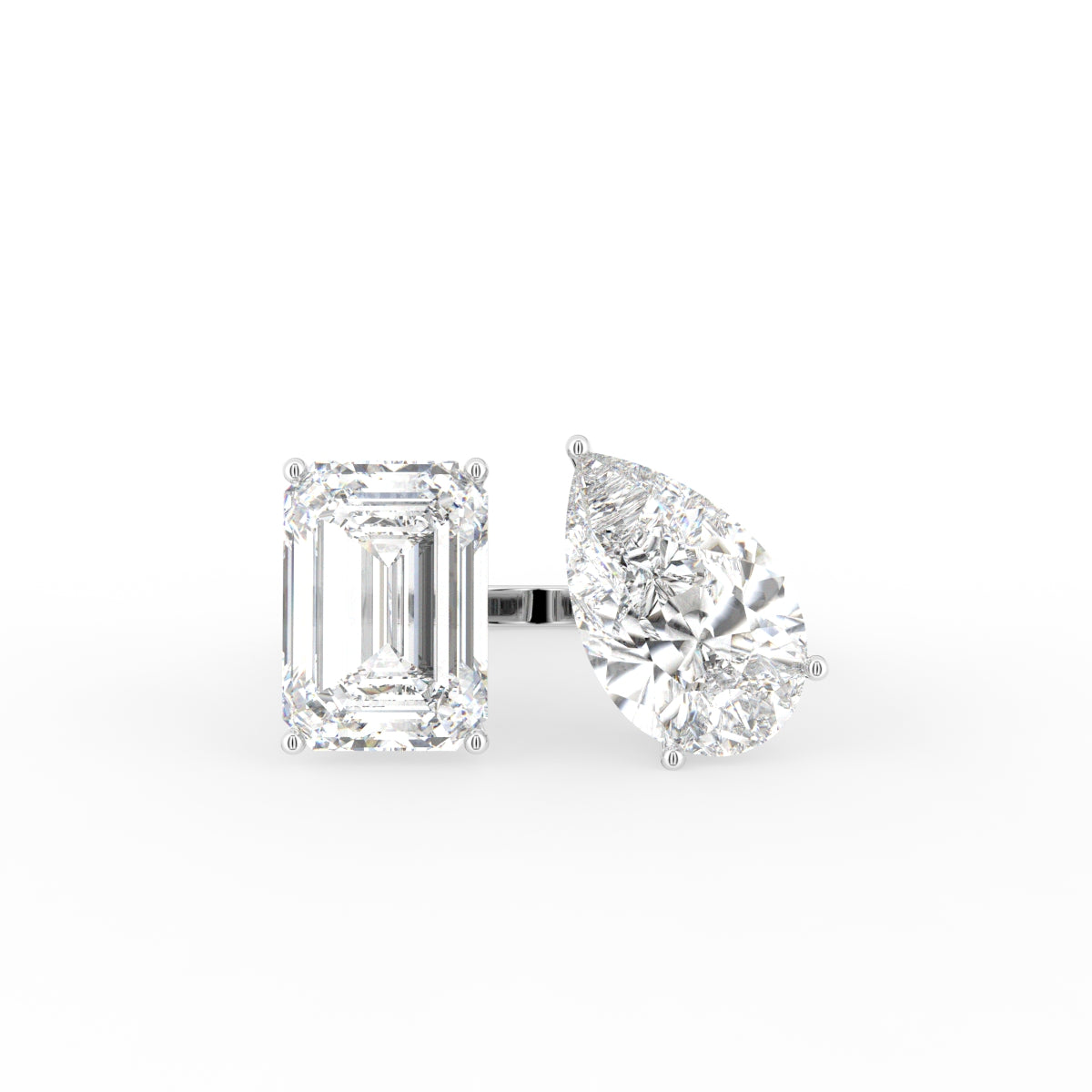 18K Diamond Engagement Ring — TOP