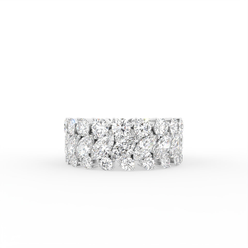 18K Full Eternity Diamond Ring — TOP