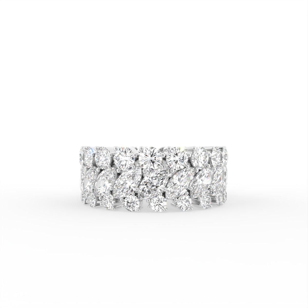 18K Full Eternity Diamond Ring — TOP