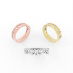 Sterling Silver Diamond Ring — 3 COLOR
