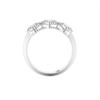 18K Trilogy Halo Oval Diamond Ring — FRONT
