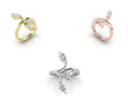 18K Bespoke Marquise Diamond Ring — 3 COLOR