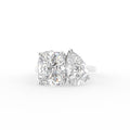 18K Bespoke Pear Diamond Ring — TOP